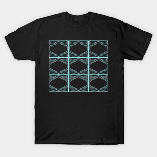 Decorative pattern light blue T-Shirt by KQ1985